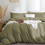 Duvet Cover Set Queen Size Burnt Orange Duvet Cover 3 Pcs Soft Microfiber Fall