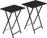 Folding TV Tray Tables, Set of 2 Side Table for Small Space, Industrial Snack Tables