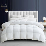 Feather Down Comforter King Size All Season White Down Duvet Insert Ultra Soft 100% Cotton