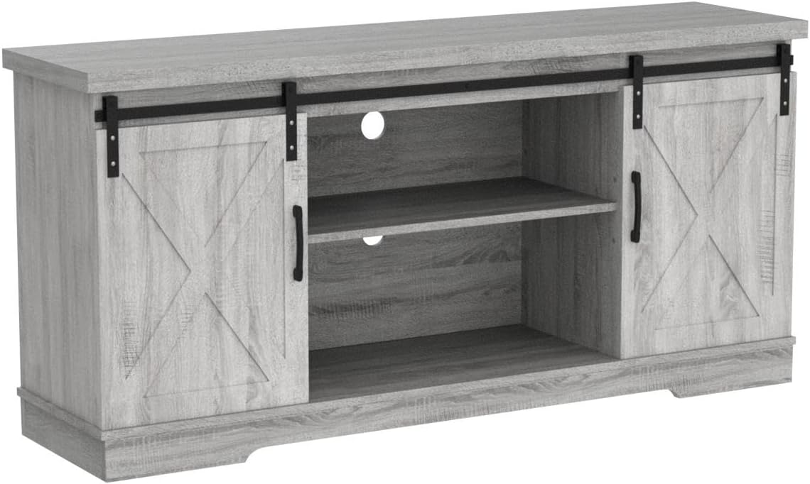 Farmhouse TV Stand, Entertainment Center for 65 Inch TV Media Console Table, Barn