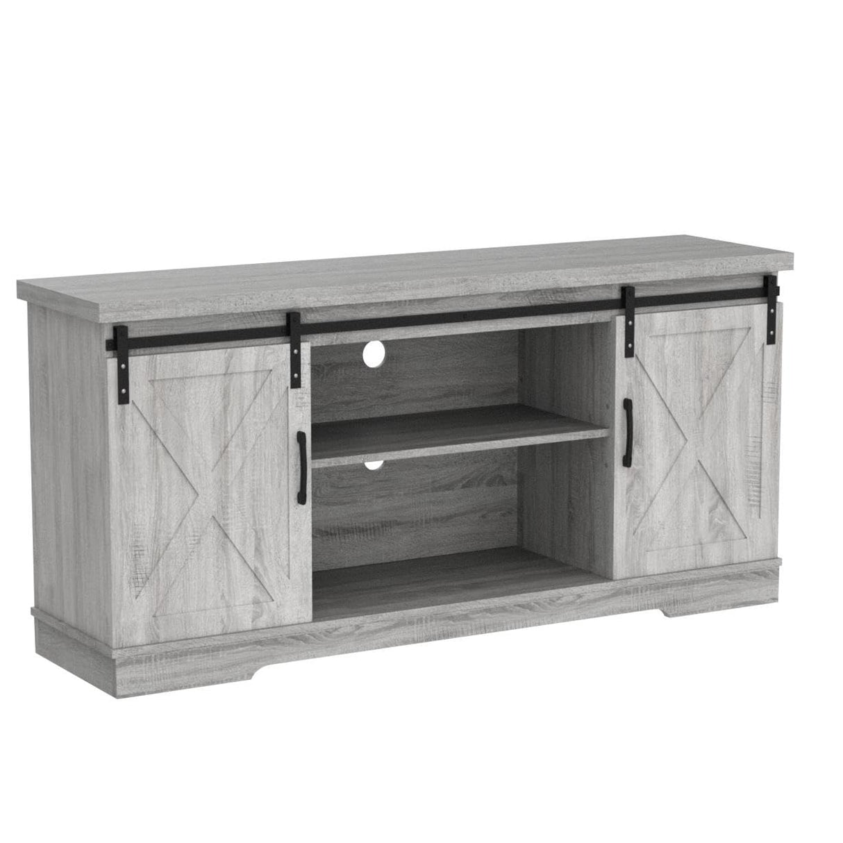 Farmhouse TV Stand, Entertainment Center for 65 Inch TV Media Console Table, Barn