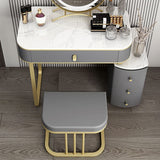 Table Desk for Bedroom Vanity Table Set Slate Bedside Table Integrated Dressing Table