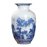 Classic Ancient Blue and White Porcelain Vase, Jingdezhen Chinese Style Decorative