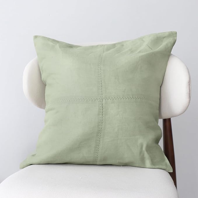 Natural French Washed Flax Solid Color Soft Breathable Farmhouse Bedding