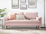 EEI-3764-PNK Valour Performance Velvet Sofa, Pink