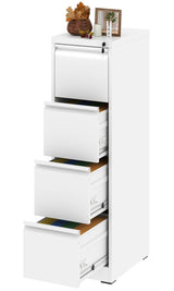 Vertical File Cabinet with Drawer, 4 Drawer File Cabinet with Lock, Filing Cabinets