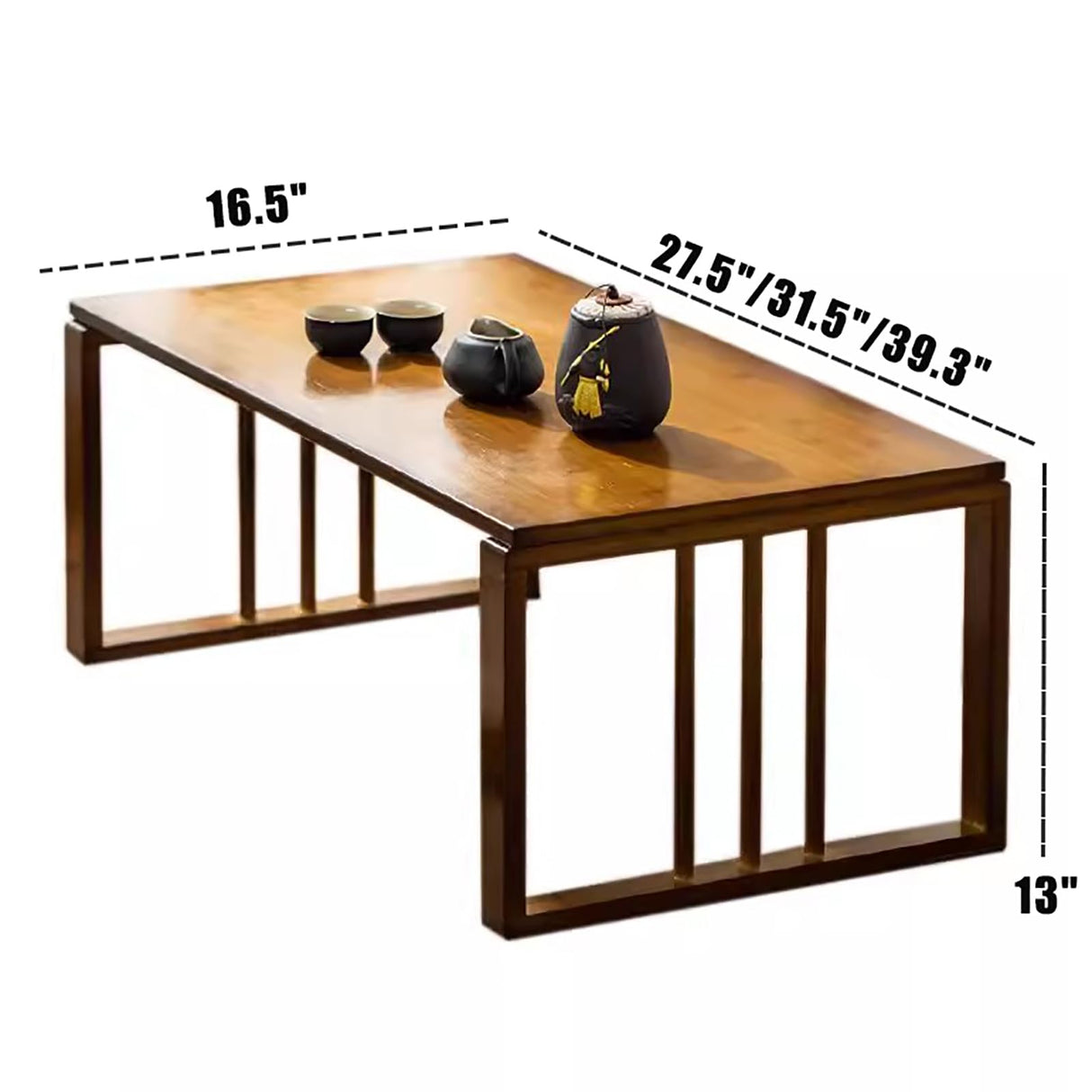 Bamboo Folding Coffee Table,Japanese Tea Table Low Table for Sitting On The Floor