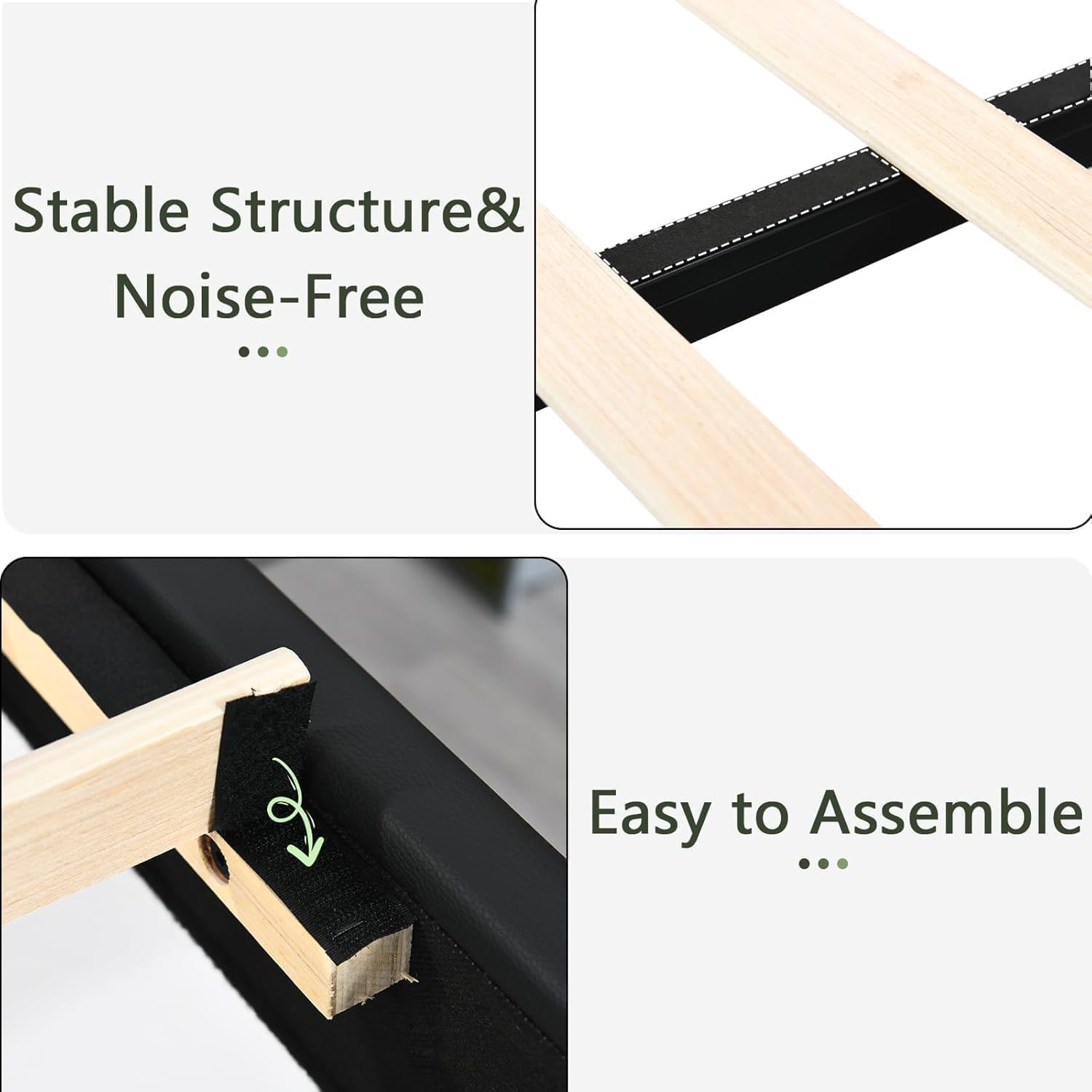 Queen Floating Bed Frame with RGB LED Lights