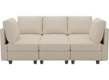 Modular Sectional Sleeper with Storage Ottoman Corduroy Sectional Couch with Chaise Convertible