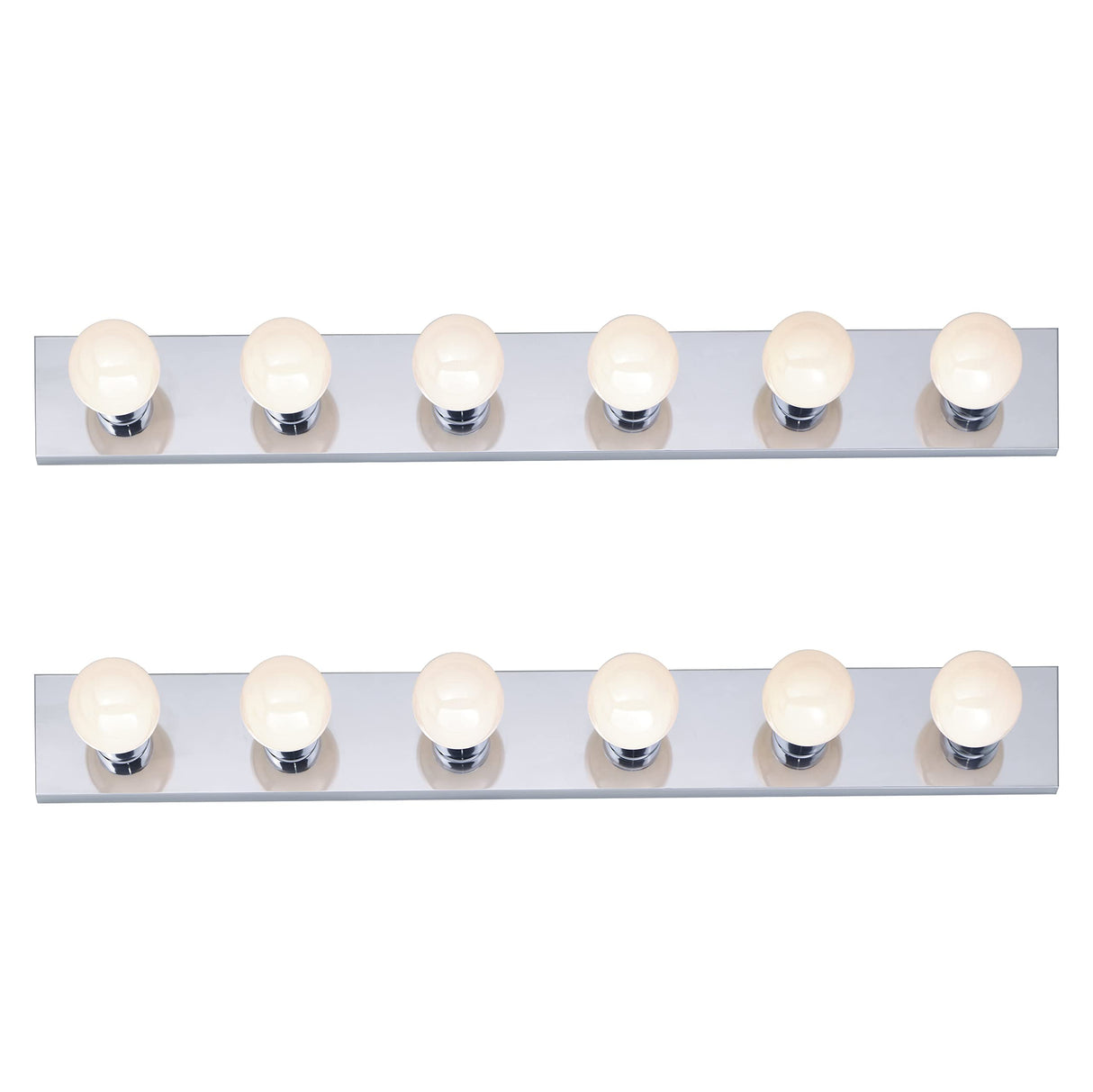 Nuvo SF77/194/02 Four Light Vanity Strip Light, Polished Chrome, 36 Inches, 2 Pack