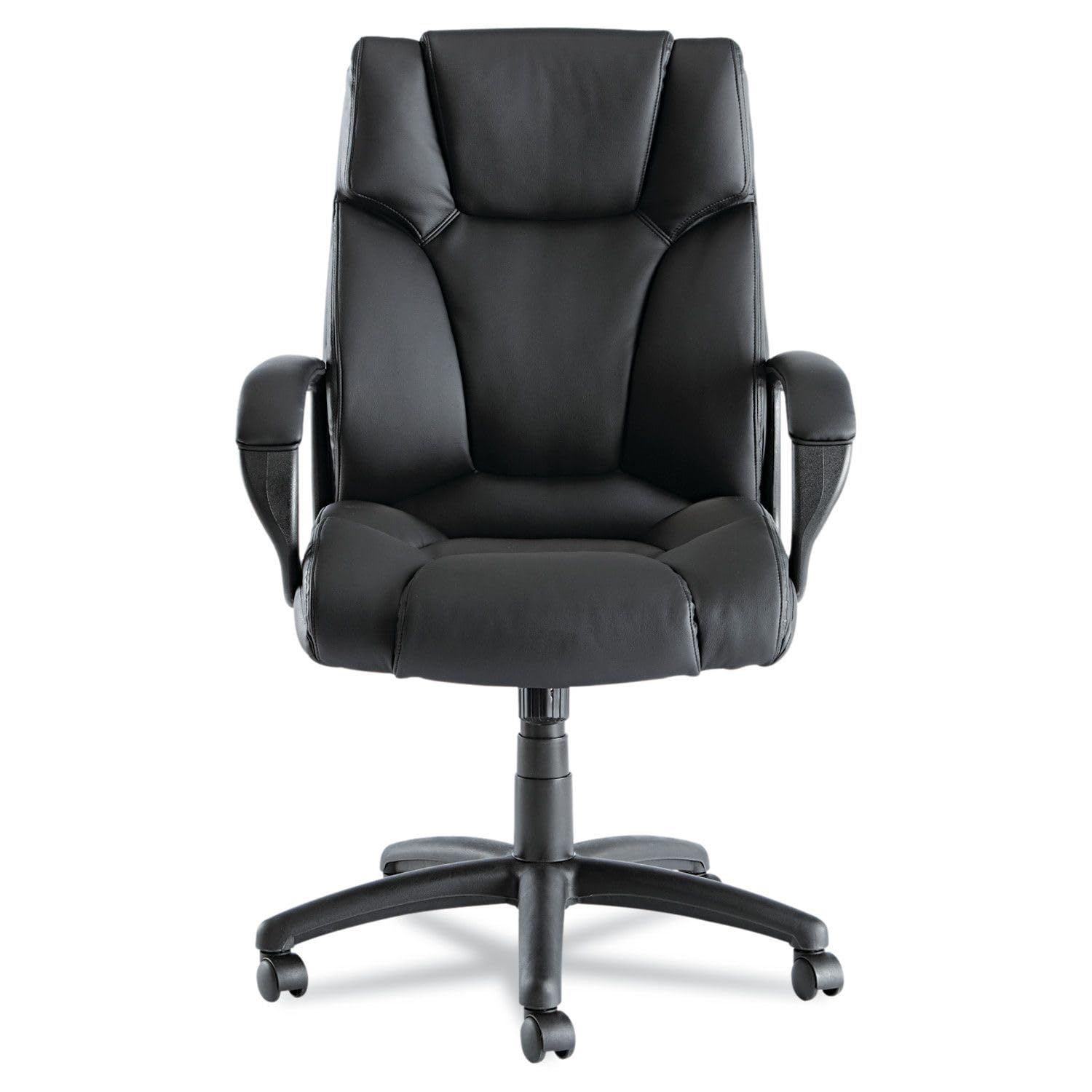 Fraze Series 17.71 in. to 21.65 in. Seat Height Executive High-Back Swivel/Tilt Bonded Leather Chair - Black