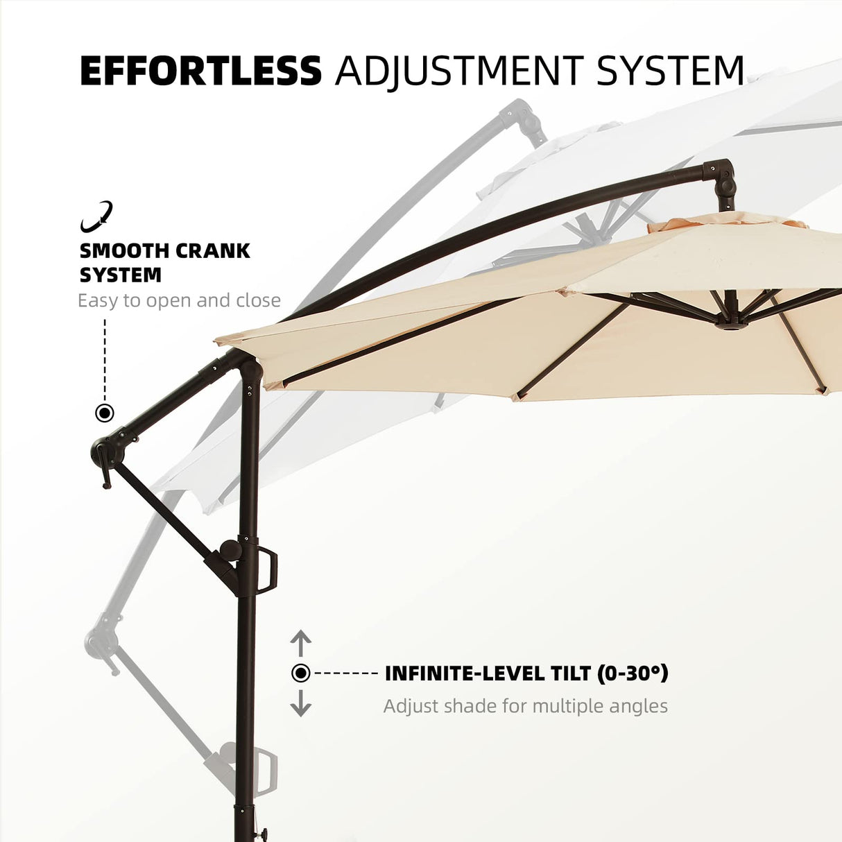 10ft Patio Umbrella with Base Included, Outdoor Offset Cantilever Umbrella,