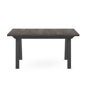 Kane Extendable Dining Table - Grey Solid Wood/Black Metal