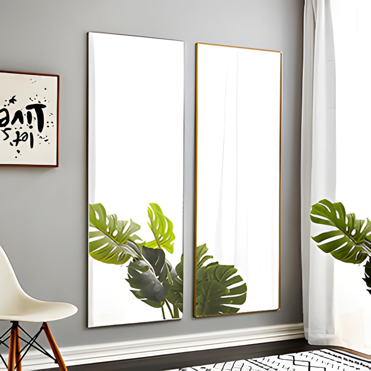 Mirror, Floor Mirror, Standing Mirror, Flannel Wall Mirror