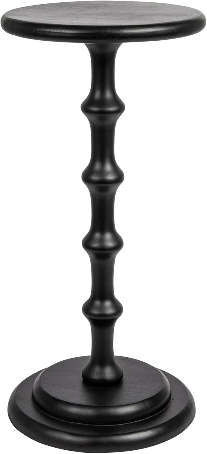 Ergo Pedestal Cocktail Side Table, Dark Chestnut