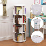 Rotating Bookshelf 360 Display Floor Standing Bookcase Storage Rack for Kids&Adults