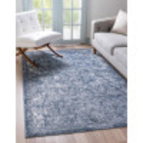 Portland Collection Area Rug - Albany (7' 10" x 10' Rectangle, Blue/ Gray)