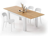 , Easy, Extendable dining table, 55,1(86,6) x35,4 in, Ashwood Black, for 6-10 people,