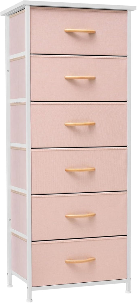 Products Vertical Dresser Storage Tower - Sturdy Steel Frame, Wood Top, Easy Pull Fabric