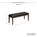 Baronscourt Dining Bench, Dark Cherry