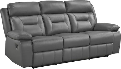 Recliner Chair Leather Recliner with Pillow Top Armrests, Home Theater Seating