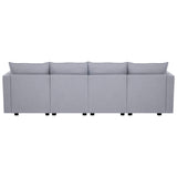 Modular 4 Piece Sofa for Living Room with Extendable Design & Soft Comfortable Seating