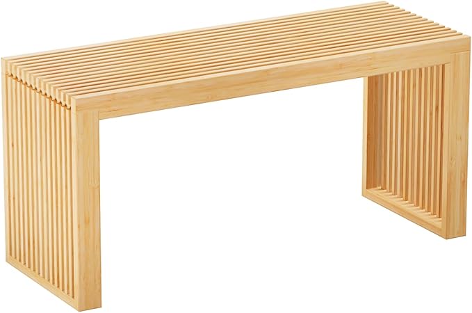 Bamboo Dining Bench Indoor Long Bench Entryway Shoe Rack Bench