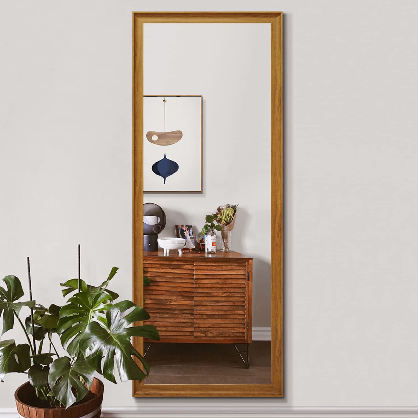 Full Length Mirror Wood Frame, Floor Mirror Full Body Mirror