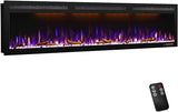 88 Inch WiFi-Enabled Electric Fireplace Inserts & Wall Mounted