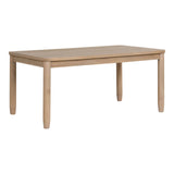 Sheil Transitional Solid Wood 64-inch Rectangular Dining Table