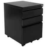 Mount-It! 3 Drawer File Cabinet with Lock and Wheels, Under Desk Storage Filing Cabinet