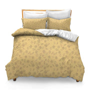 3PCS Comforter Cover Set with 2 Pillow Shams Lightweight King Background Pattern Flowers