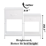 Nightstand, Bedside Table End Table for Bedroom Dorm Nursery Living Room