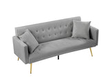 72" Modern Velvet Sofa Bed Futon,Convertible Folding Sleeper Bed Couches