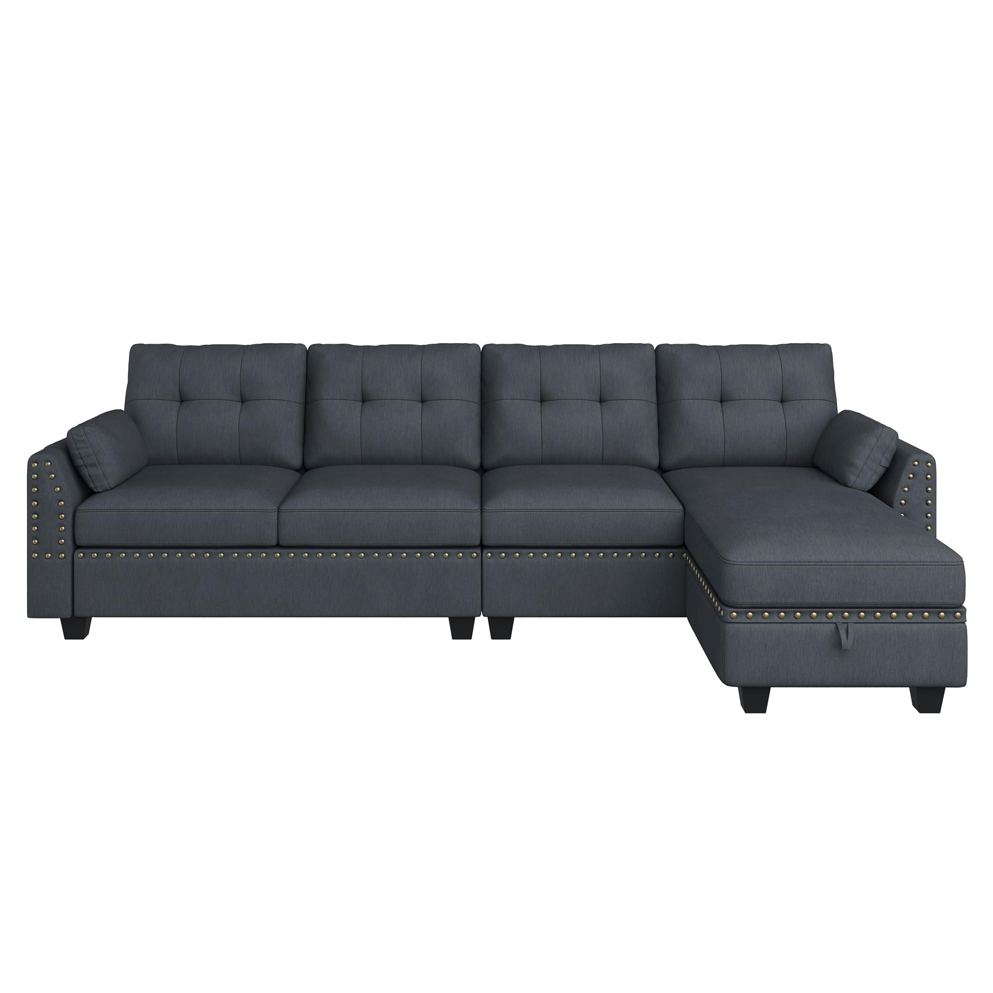Convertible Sectional Sofa L Shaped Couch Reversible Sectional