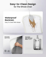 Ergonomic Office Chair with Foam Cushion & Adjustable Armrests - White