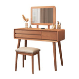 Wooden Makeup Desk for Bedroom Dressing Room Dressing Table with Mirror Vanity Table Set Wooden Makeup Desk