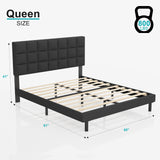 Queen Bed Frames with Headboard,Modern Upholstered Platforms Bed,