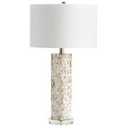 05309 Table Lamp with Opal Shade Shades, Mother Of Pearl Finish