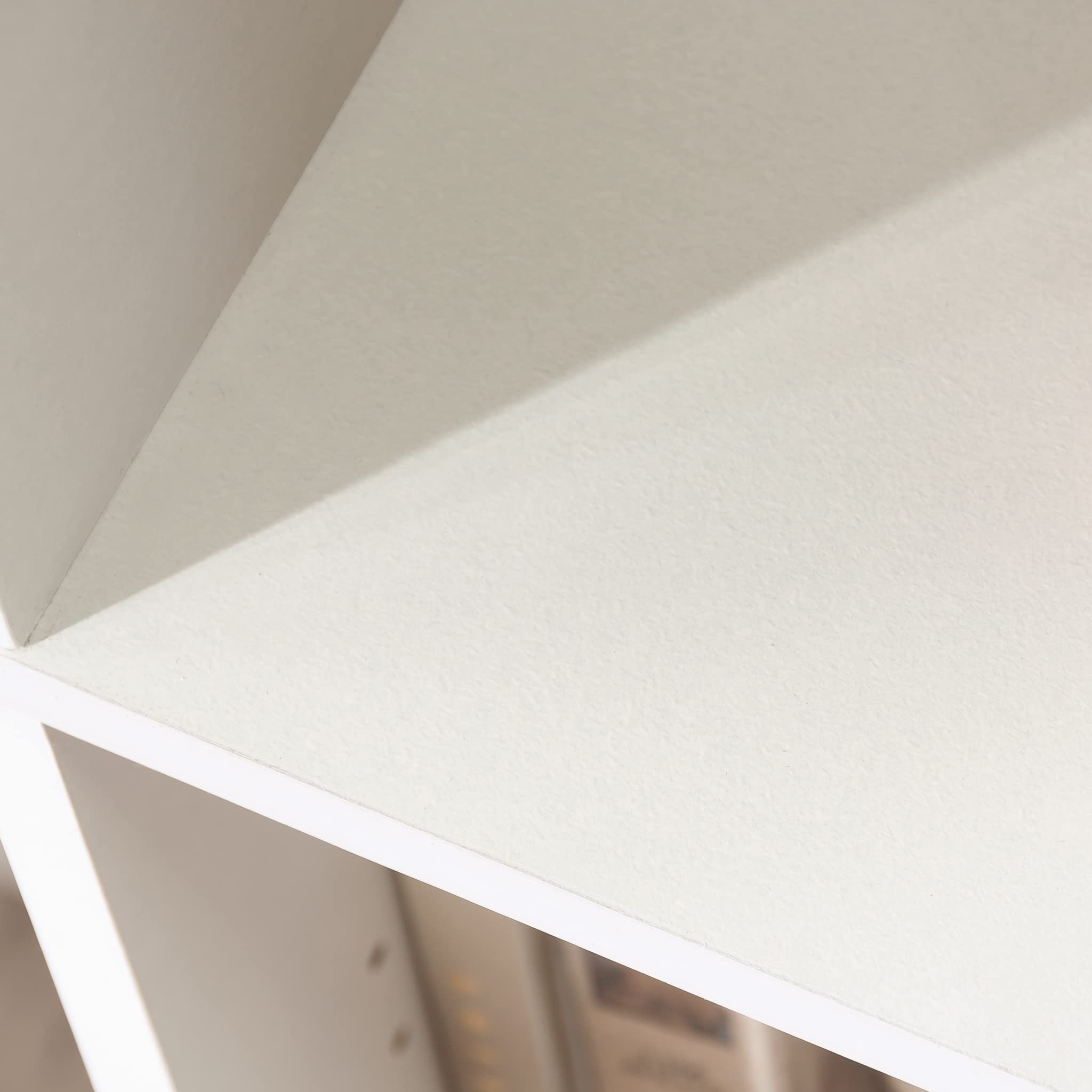 Beginnings 3-Shelf Bookcase, Bookshelf with Adjustable Storage Shelves, L: 24.57" x W: 11.50" x H: 71.18", Soft White