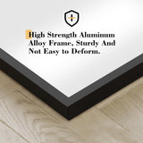 DUMOS Full Length Mirror with Stand, 59''×16'' Floor Mirror with Aluminum Alloy Frame for Bedroom, Standing Full Body Mirror with Shatter-Proof Glass for Wall, Living Room, Cloakroom, Rect-Black,