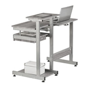 Complete Computer Workstation Desk, Gray, 37.75" W x 22" D x 35" H,Grey