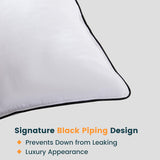 Luxury Hungarian White Goose Down Pillows, Standard Bed Pillows with 750 Fill Power