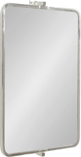 Elijah Modern Rectangular Pivot Wall Mirror, 38 x 24, Black, Decorative Adjustable Mirror