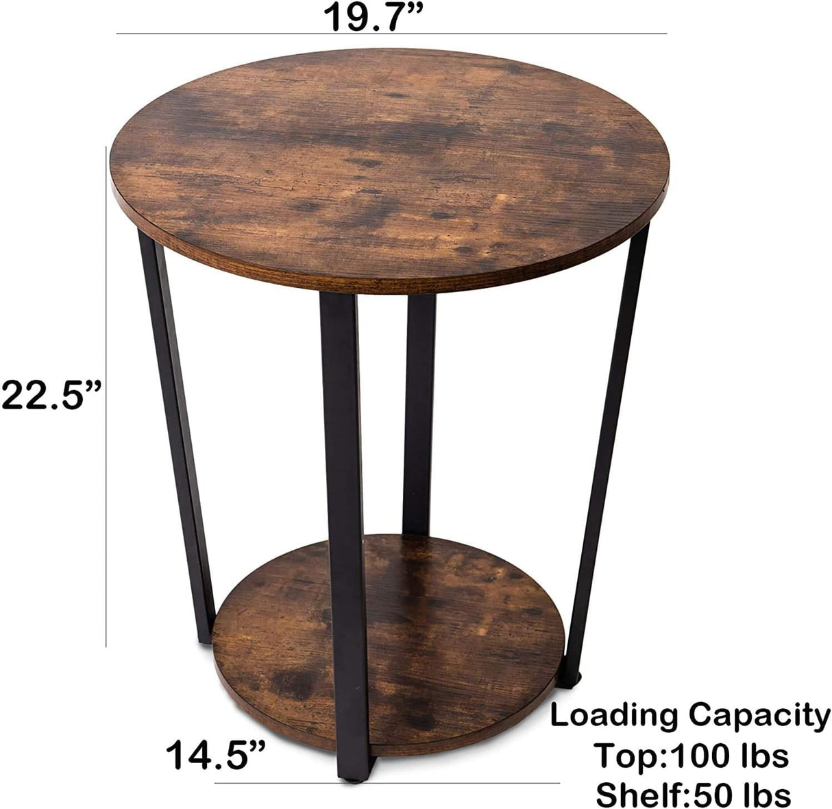 Round End Table Side Table for Living Room Sofa Couch End Tables