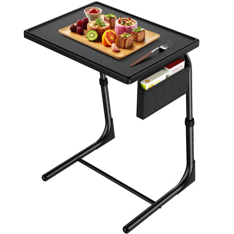 TV Tray, Adjustable TV Dinner Tray, 20.5 x 15.4 inch Folding Tray Table