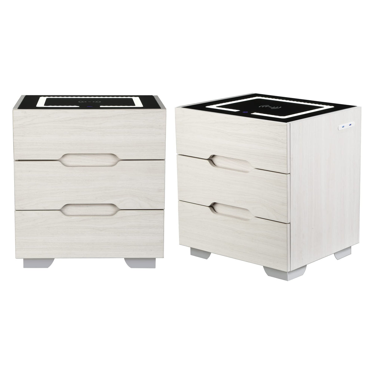 Nightstands Wireless Charging Station and LED Lights