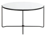 Home Collection Wrena White/Black Round Coffee Table