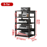 Media Cabinet Stand Audio/Video Component Cabinet Stereo Rack Audio Tower