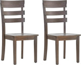 Wooden Dining Chairs Set of 2, Ladder High Back Kitchen Side Chair, Farmhouse Armless